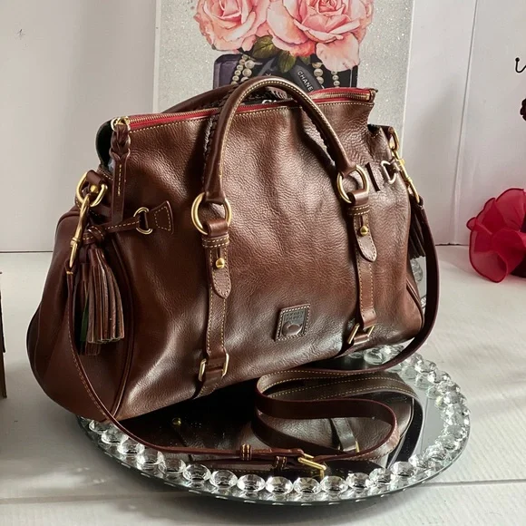Dooney & Bourke florentina Italian Vacchetta leather handbag or crossbody